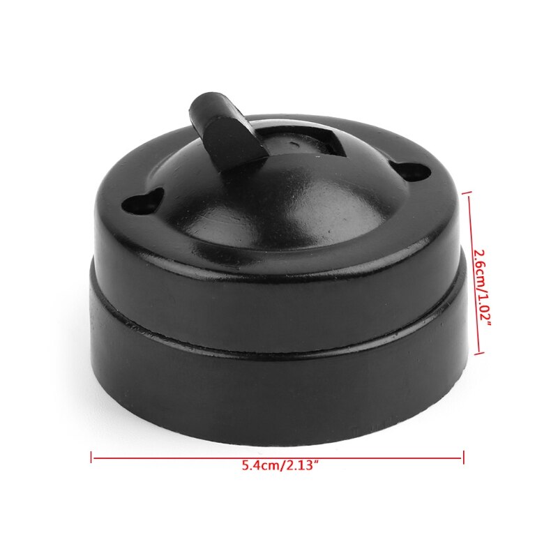 Retro Single Control Switch Flat Round Surface Wall Mounted Light Button Toggle Switch U4LB