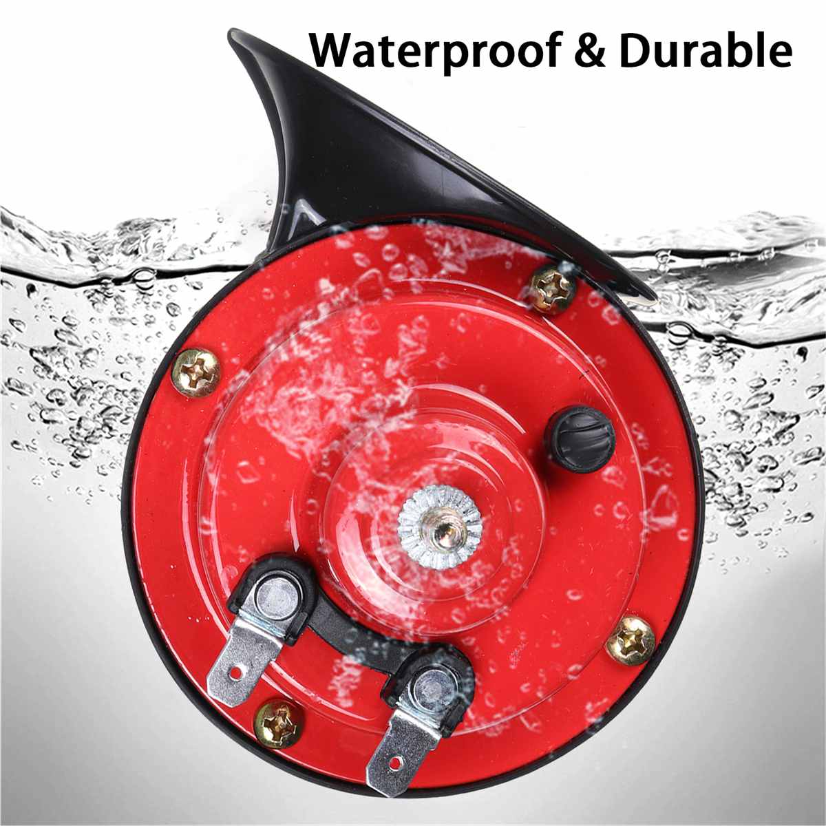Bocina de aire Universal para coche, claxon eléctrico de doble tono de 800DB, 12V, Super corno del tren, para camiones, bocina de aire de caracol