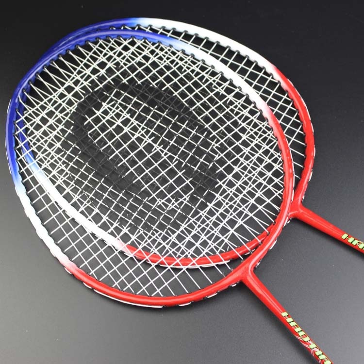 4setzt Badminton schläger doppel schläger 2 Stöcke familie Schüler eisenlegierung ein schläger schläger einstellen