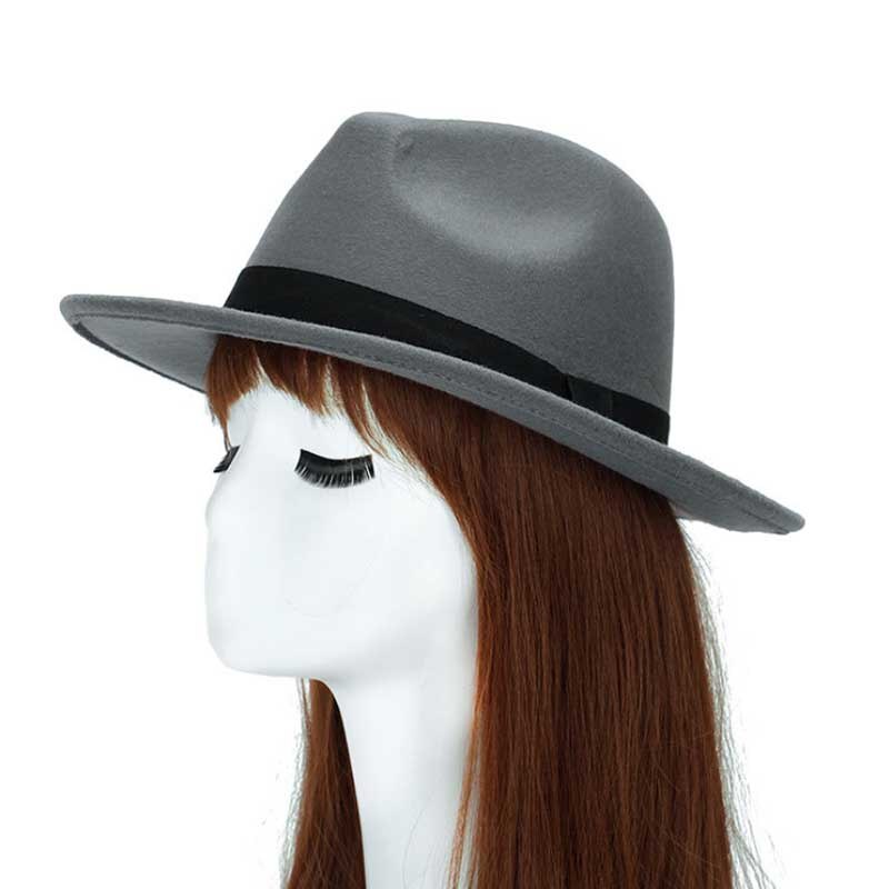 Chapeau melon en feutre de laine à large bord pour femme, style vintage, style gd, style fedora, cloche souple, chapeau de soleil panama pour femme, trilby