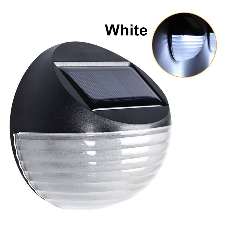 Led solenergi vægbeslag udendørs varm hvid vandtæt havehave hegn lampe sol lampe væglampe dekorer spotlight: Hvid / 2 stk