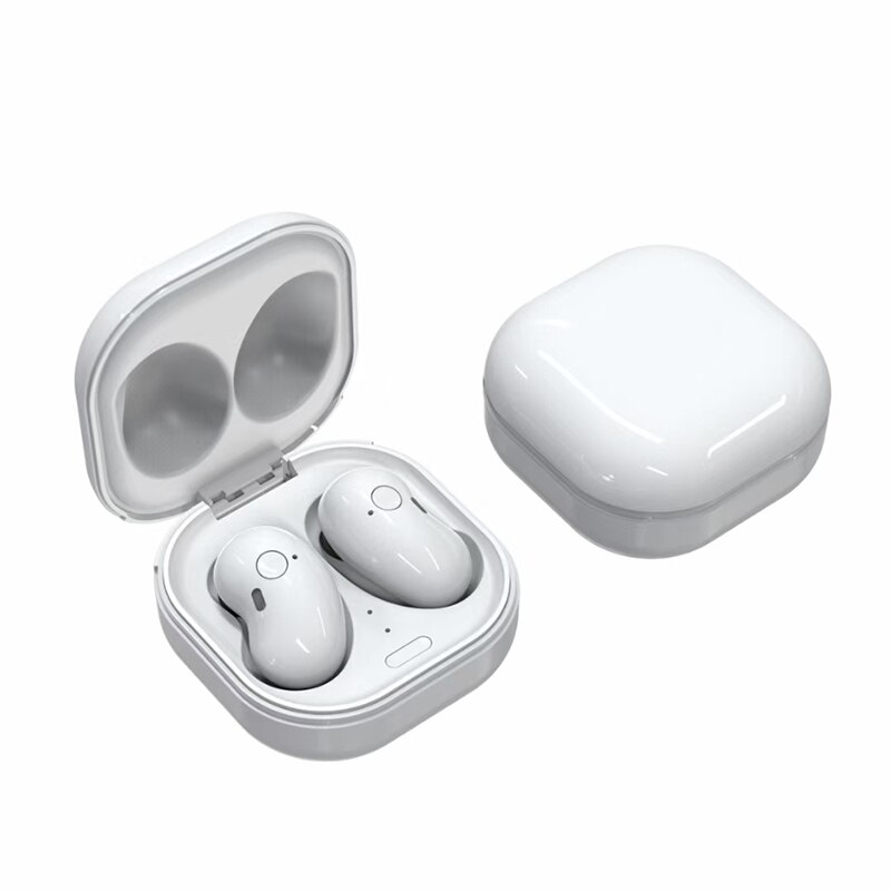 Auriculares inalámbricos S6 SE Bluetooth V5.1, cascos estéreo con pantalla LED y micrófono para Samsung Buds en vivo: White-Button