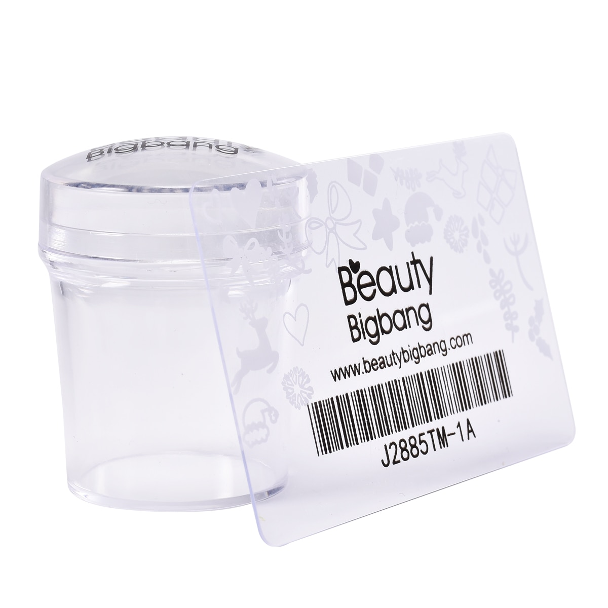 Beauty BigBang 4cm Nail Art Clear Jelly Stamper Marshmallow Stamper + Schraper