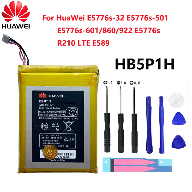 100% originale Hua wei di Ricambio mobile di WiFi Batteria HB5P1H per Huawei LTE E5776s E589 R210 3000mAh Batterie