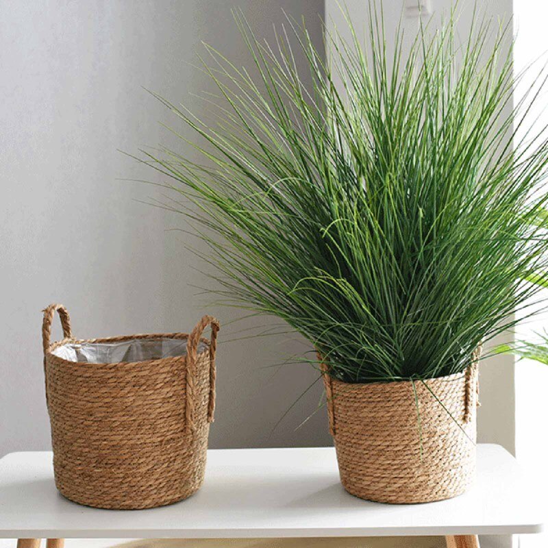 Nordic Extra Large Straw Flower Pot Rattan Storage Basket Potted Green Plant Flower Basket Hand-woven Floor Indoor Flower Pot