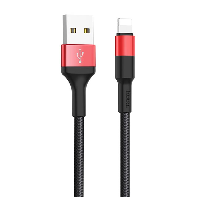 Kabel USB robić ładowarki HOCO robić iphone'a X 8 szybki kabel robić ładowania danych USB robić iphone'a 7 plus SE 6 6s 5 5s IOS 11 8-pinowy przewód adaptera nowość: czarny