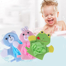 Cartoon Baby Bad Handschoen Handschoenen Zachte Geen Pijn Huid Leuke Baby Bad Bloem Voor Body Wisp Droge Borstel Thuis badkamer Producten