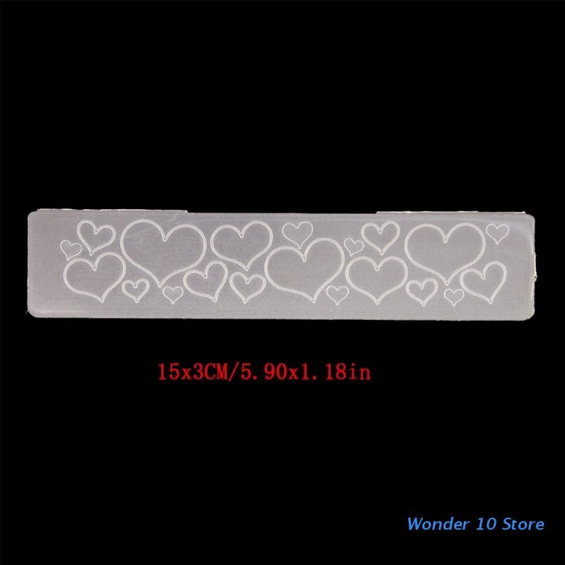 Heart Plastic Embossing Folder Stencil Template DIY Craft Making Pattern Background Paper Cards Scrapbooking Album Decor