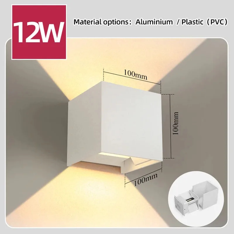 110V 220V LED-Außenwand leuchten wasserdichte Wand leuchten 6//12w für Innenhof Straßen garten Dekoration Haus leuchte