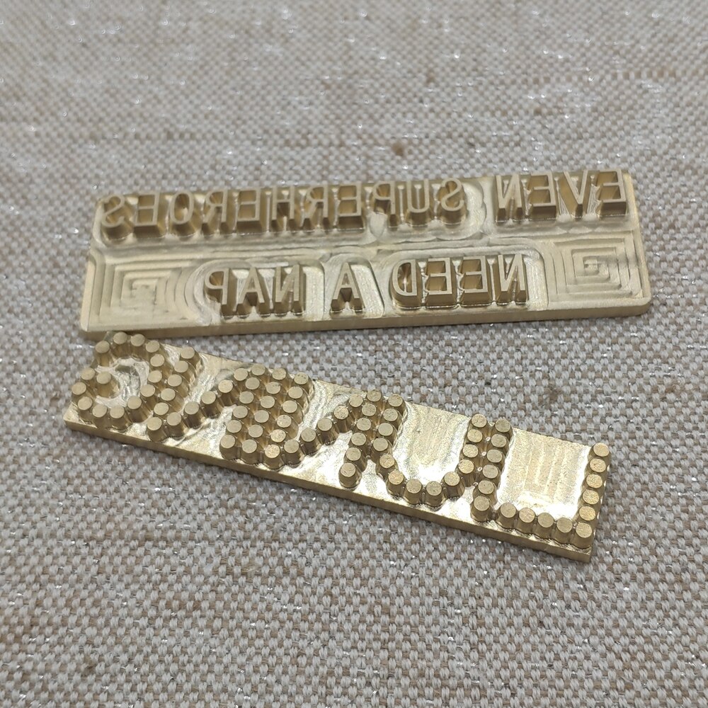 Custom Embossing Leather stamping foil Copper Mold for leather stamps letters Set of Steel Impact Stamps