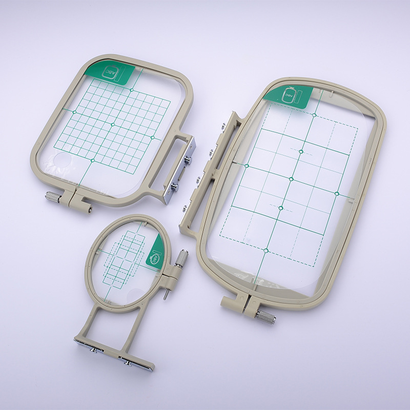 Brother/ Brother Household Embroidery Sewing Machine Embroidery Frame Embroidery Cloth Square Frame Three-piece Set: Dark Khaki