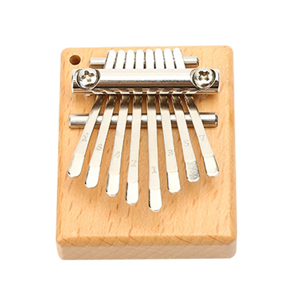 Retro Kalimba Draagbare Duim Piano Houten Exquise Vinger Harp Muzikale Mbira Instrument Voor Kinderen Volwassen Beginners 8 Toetsen