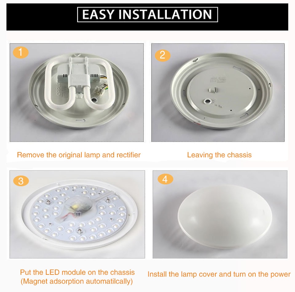 Led-modul Licht AC220V 230V 240V 12W 18W 24W Ersetzen Decke Lampe Beleuchtung Quelle Energie sparen Bequem Installation
