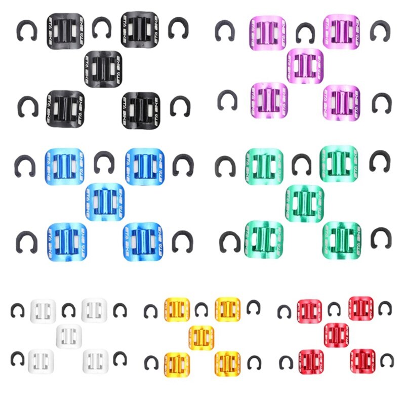 5pcs/set Bicycle Cycle MTB Cable Tube Guid Aluminum Alloy Mountain Bike Brake Cable Oil Tube Guide Shifter Adapter Bicycle tools