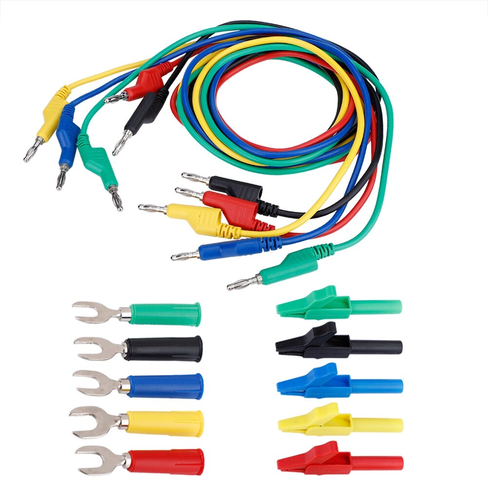 P1036a/p1036b bananplugger testledningssett til multimeter klipsinnsats e: P1036a