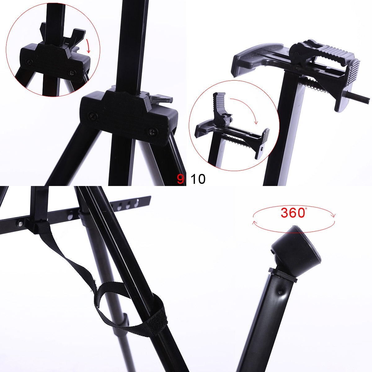 caballete plegable portátil PPYY con bolsa de gimnasio para pintura de artista, caballete plegable para mesa al aire libre, juego de aluminio de 170cm de altura