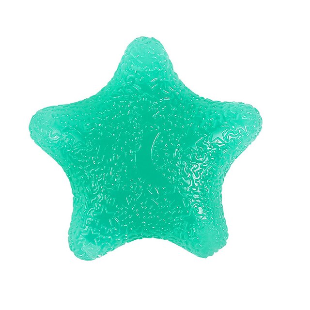Pelota de estrés en forma de pentagrama esponjoso para adultos, juguete exprimible con forma geométrica suave, equipo de entrenamiento de dedos de descompresión: Green