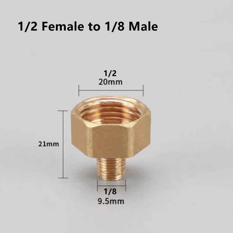 Brass 1/8 1/4 3/8 1/2 3/4 Female to Male Threaded Hex Bushing Reducer Copper Pipe Fitting Water Gas Adapter Coupler Connector: Type 8