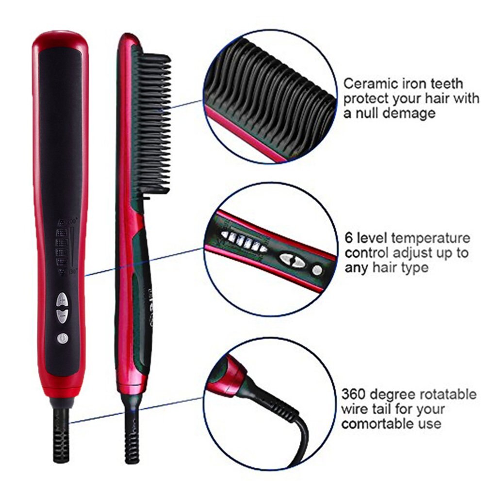 Multifunctional Ceramic Hair Straightener Tourmaline Ceramics Roll Straighten Anion Hair Care Hairdressing