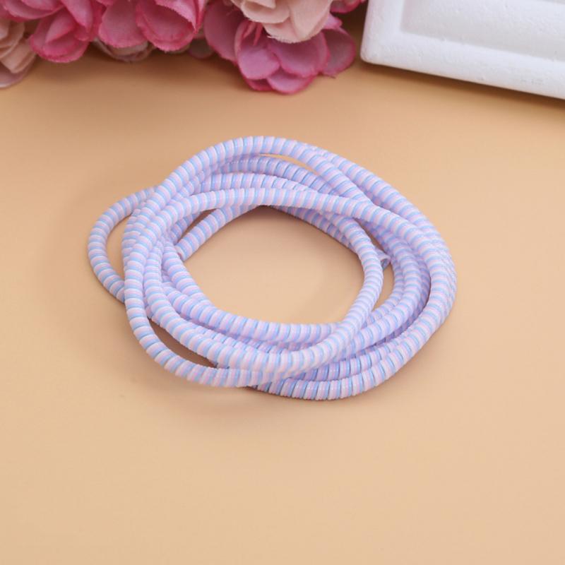1.4m kabel opruller wire beskyttelse etui data linje beskyttelse fjeder reb garn til iphone android usb ladekabel cover