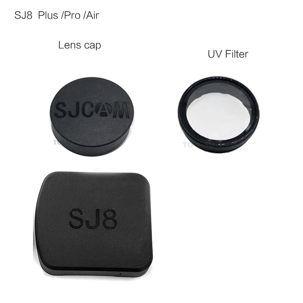 SJCAM SJ8 Lens Cap/Lens Cover/Glass UV Filter/Screen protector Film for For Original SJ8 Pro/Plus/Air Action Camera Accessories: SJ8 UV and Cap