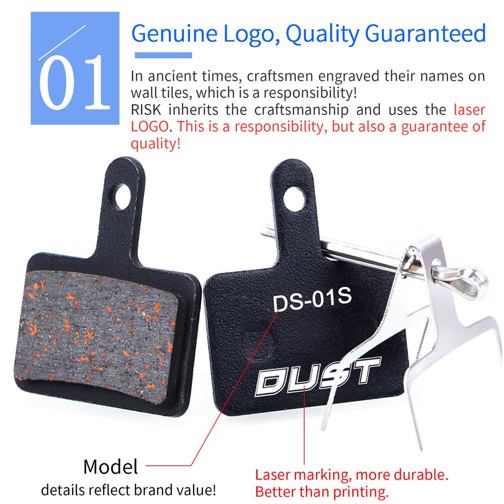 1 Pair MTB Mountain Bike Brake Pads for Shimano M445 355 395 Bicycle Parts Cycling Resin Organic Disc Road Brake Pads