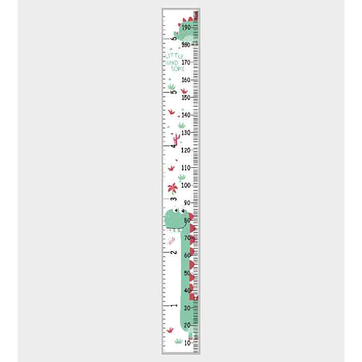 Baby Child Decorative Growth Chart Cartoon Height Measurement Hanging Rulers Wall Decor for Nursery Kids Child Boys Girls: G-Green Dinosaur