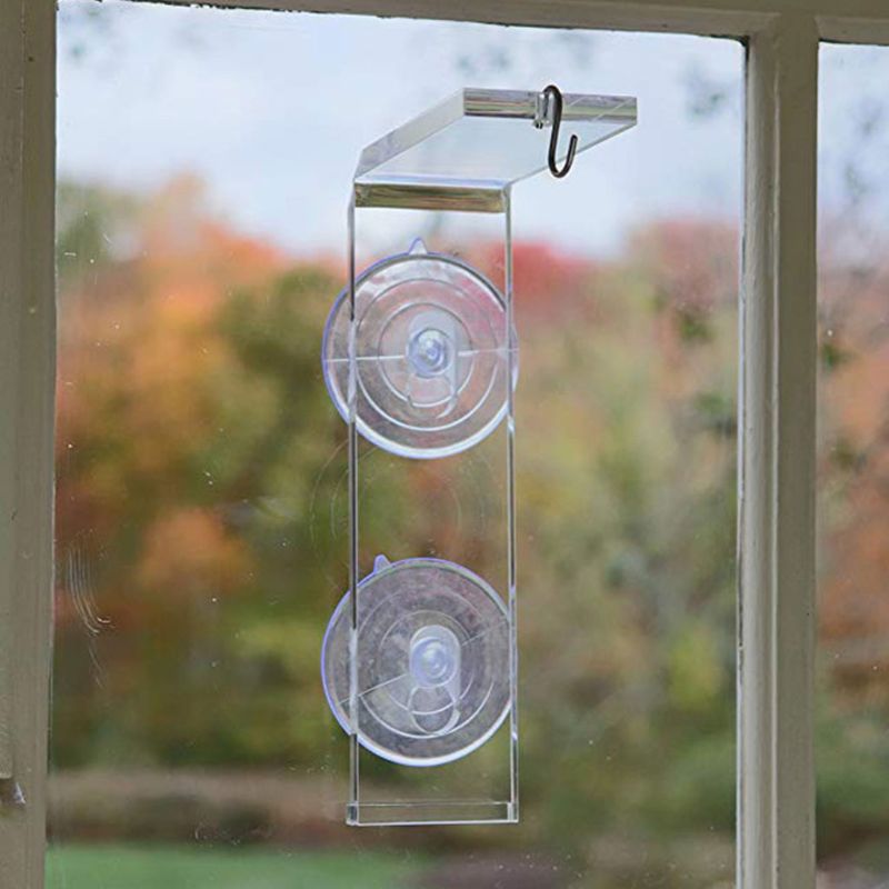 2 Stuks Zuignap Window Hanger Hangen Planten Voor Vogelvoeders Ornamenten Windgong Sterke Zuignappen Gemaakt Van Weer