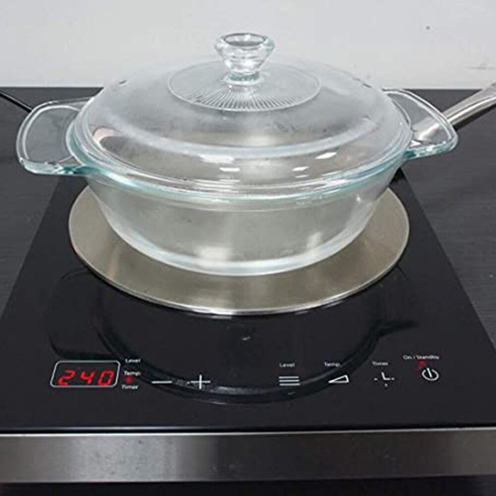 Roestvrijstalen inductiekookplaat warmtewisselaar plaat adapter diffuser converter voor gas/elektrisch/fornuis thuis keukengereedschap