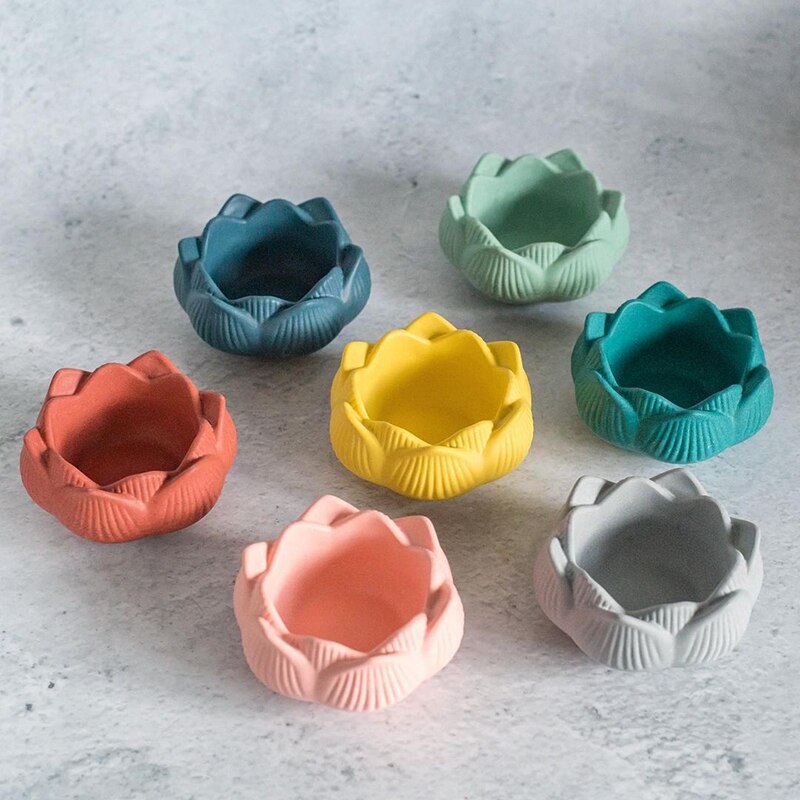 Moule porte-bougie en Silicone, en résine époxy, pour bricolage, en argile, en béton