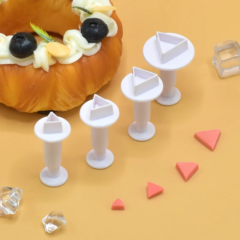 Herramientas para hornear, troquel de corte de plástico con impresión, modelado básico, geometría, prensado, galleta, Fondant, molde para pastel, suministros de cocina: violet