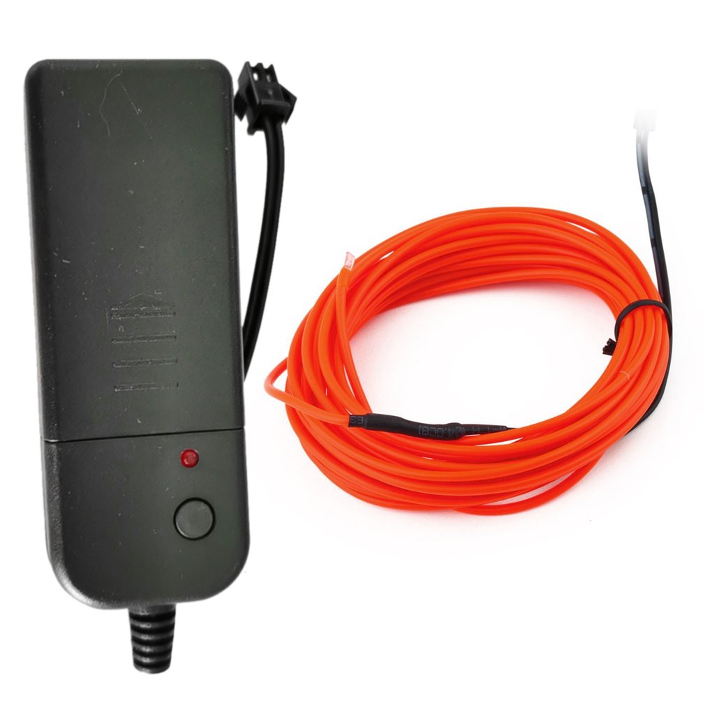 Flexible EL Wire Tube Rope Battery Powered Flexible Neon Light Car Party Wedding Decor With Controller LED Light