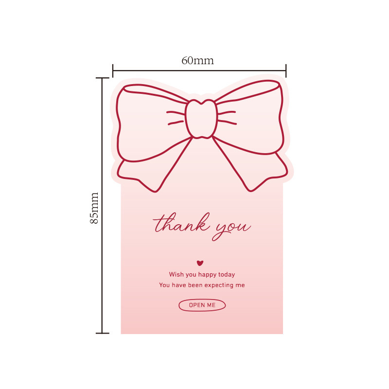 10-30 Uds. Pegatinas de agradecimiento con lazo rosa para paquete, etiquetas adhesivas decorativas para caja de , artículos para hornear, paquete comercial