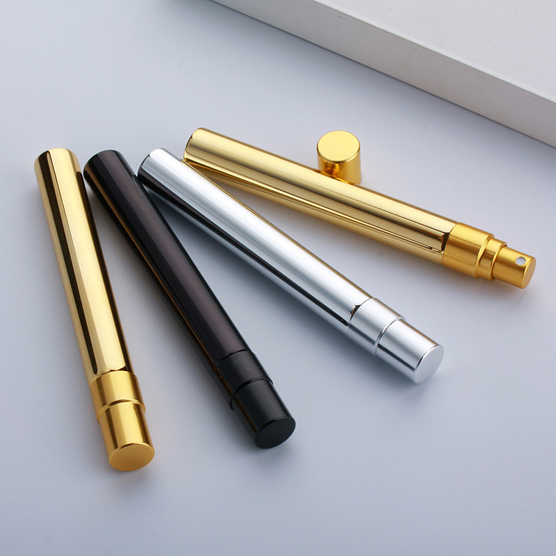 10ml bärbara parfymflaskor i glas, liten ficka, sprayflaska, mini-parfym, påfyllningsbar flaska, parfymflaskor i glas