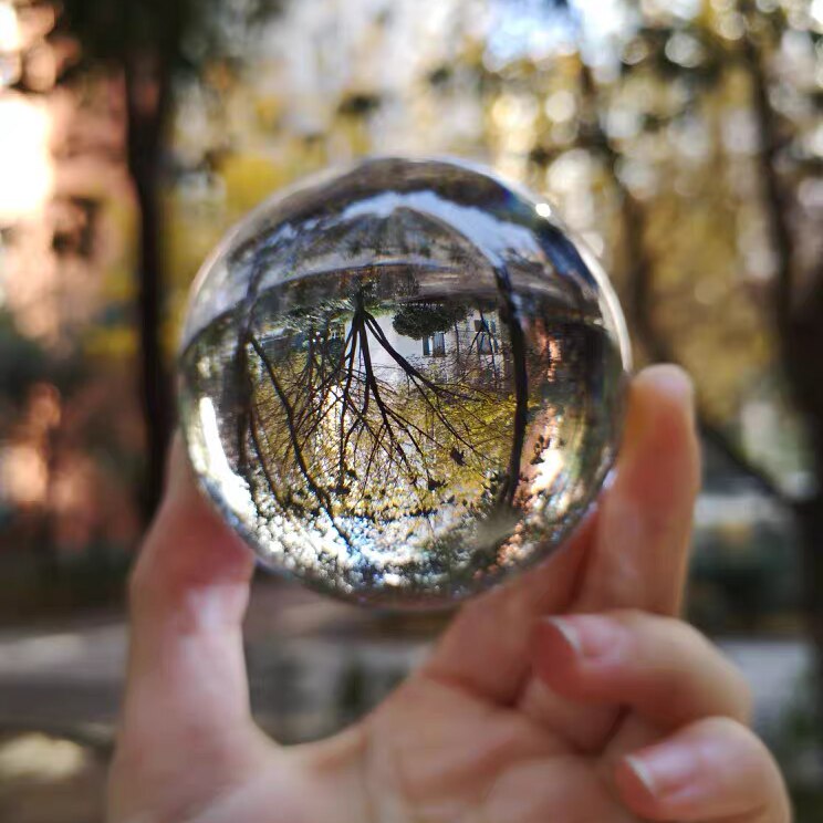 Crystal Ball Large Transparent Photography Glass 100mm Sphere Photo Shooting Props Lens Clear Round Artificial Ball Decor