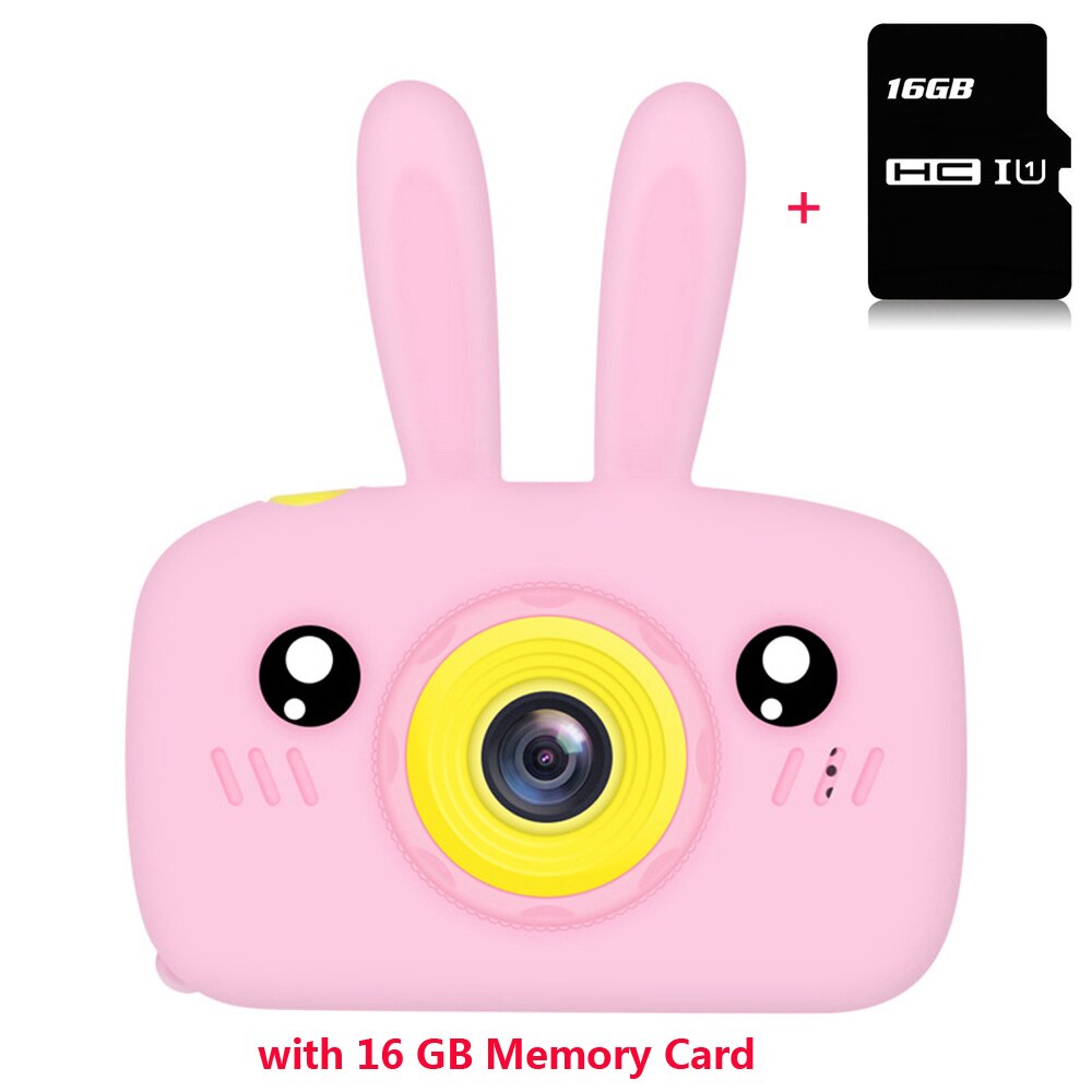 Kinderen Nemen Foto Smart Camera Full Hd 1080P Draagbare Digitale Video Camera 2 Inch Lcd-scherm Elektronische Speelgoed voor Kinderen: Pink 16GB Cards