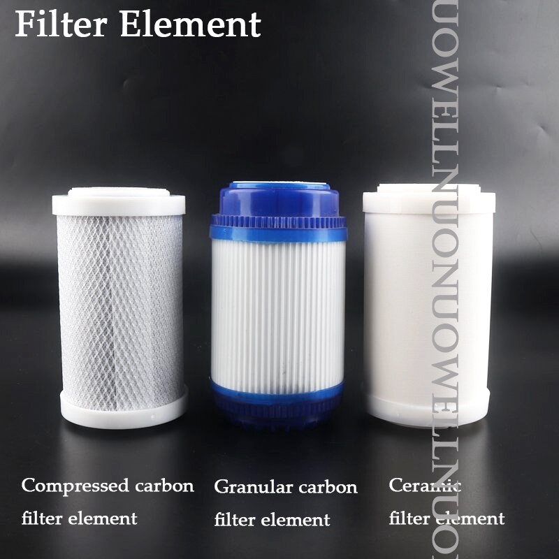 5- tums omvänd osmosfilter 1/4 ''~ 3/4 '' gängat aktivt kolfilter elementfamilj vattenfontän transparent renare