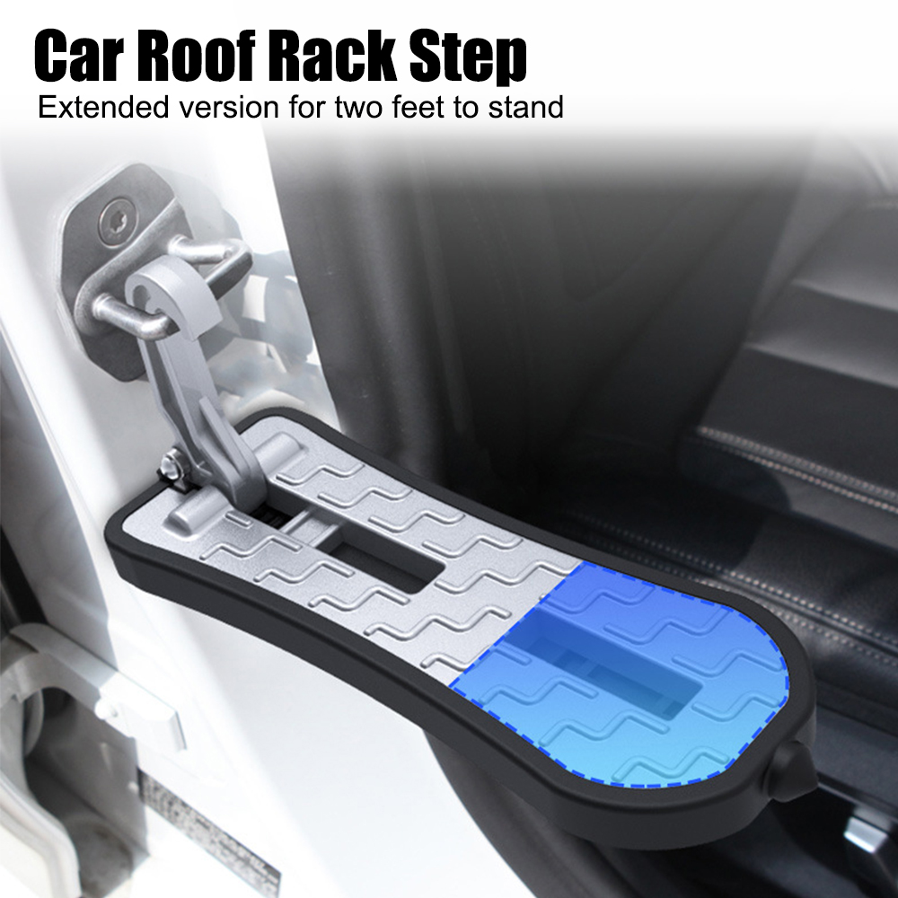 Foldable Multifunction Latch Hook Car Roof Rack Step Pedal Auxiliary Foot Pedal Emergency Window Breaker Extended Car Door Step