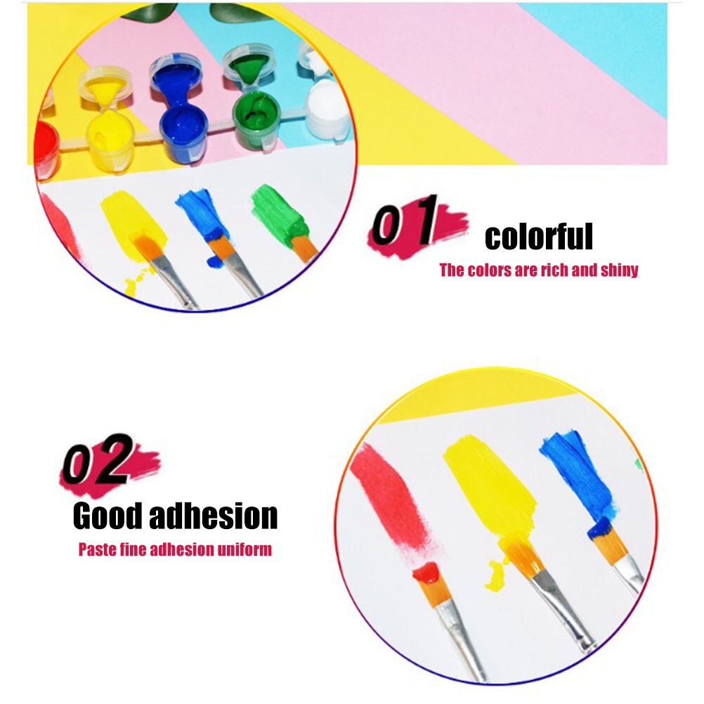 12 couleurs vives lavable Gouache peinture peint à la main doigt peinture bricolage Art Graffiti Pigment ensemble pour les enfants débutants