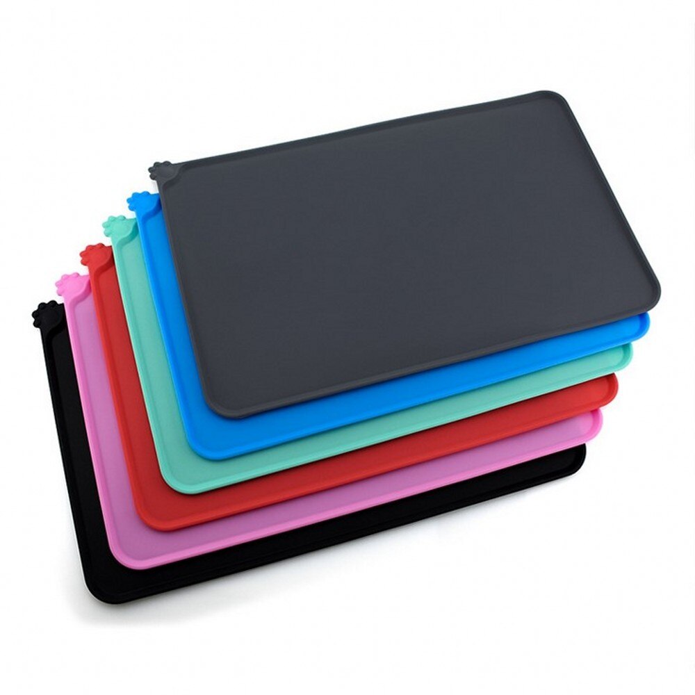 Waterdichte huisdiermat, siliconen honden- en kattenvoermat, drinkmat voor voerbak, placemat voor puppy's, stevige kleine middelgrote en grote hondenvoermat