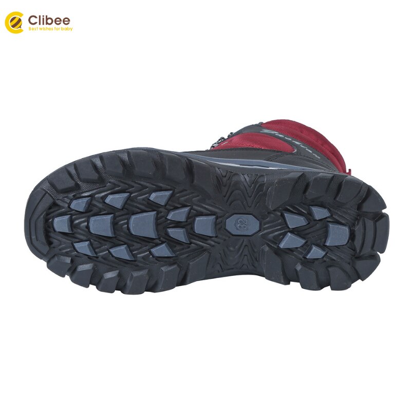 Clibee – bottes de randonnée en laine et caoutchouc pour enfant, chaussures d'extérieur, mi-mollet, imperméables, hiver