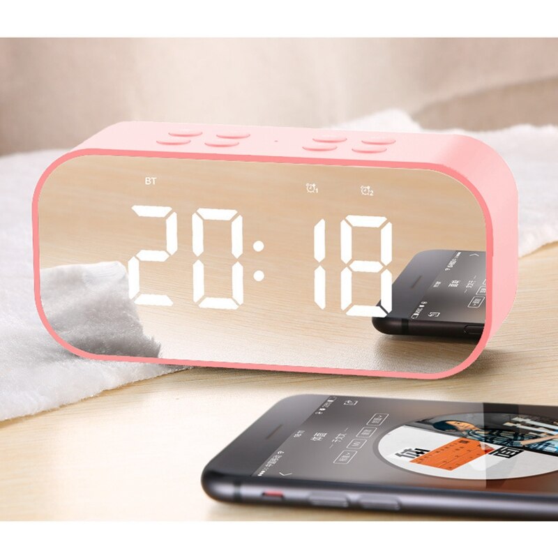 Bluetooth Digitale Wekker, Met Bluetooth Luidspreker En Led Elektrische Wekker, Usb-poort Opladen Digitale Klokken