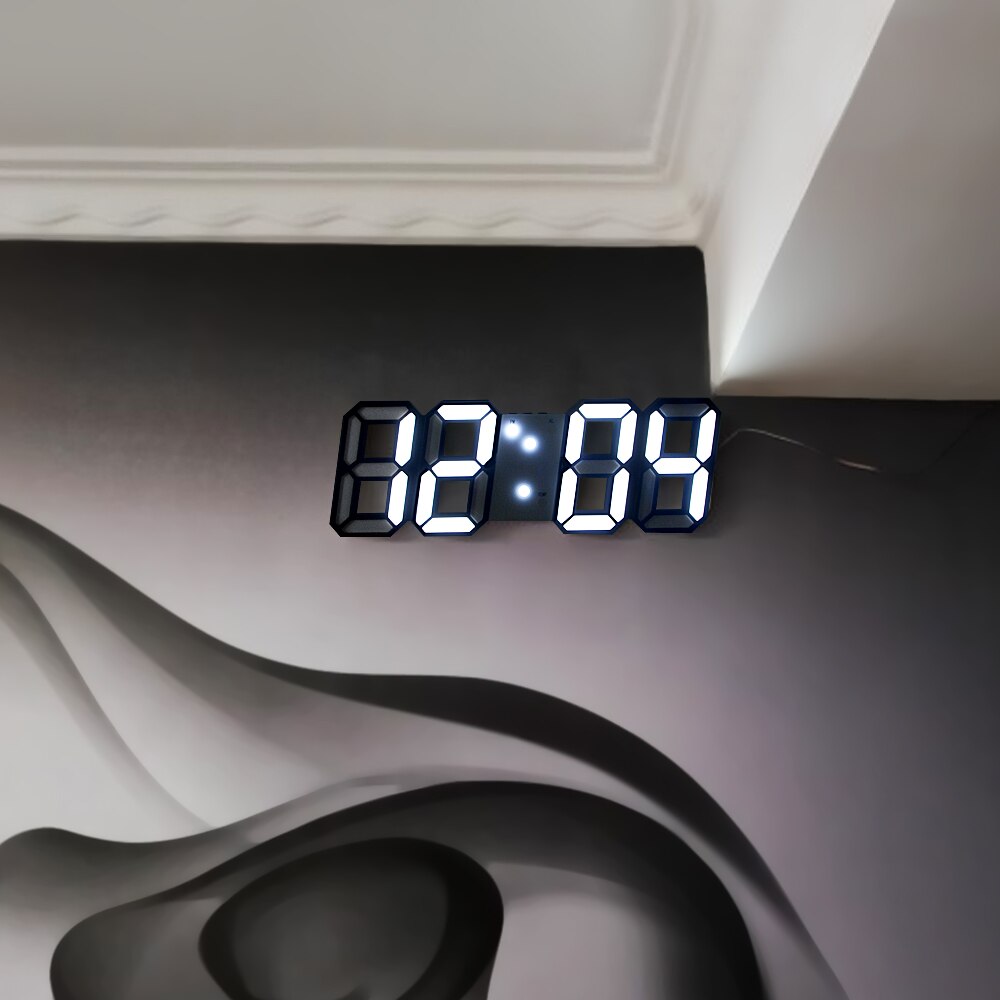 Led digitaalinen kello pöytäkello lämpötilanäyttö digitaalinen elektroninen herätys torkku herätysvalo yö induktiovalo