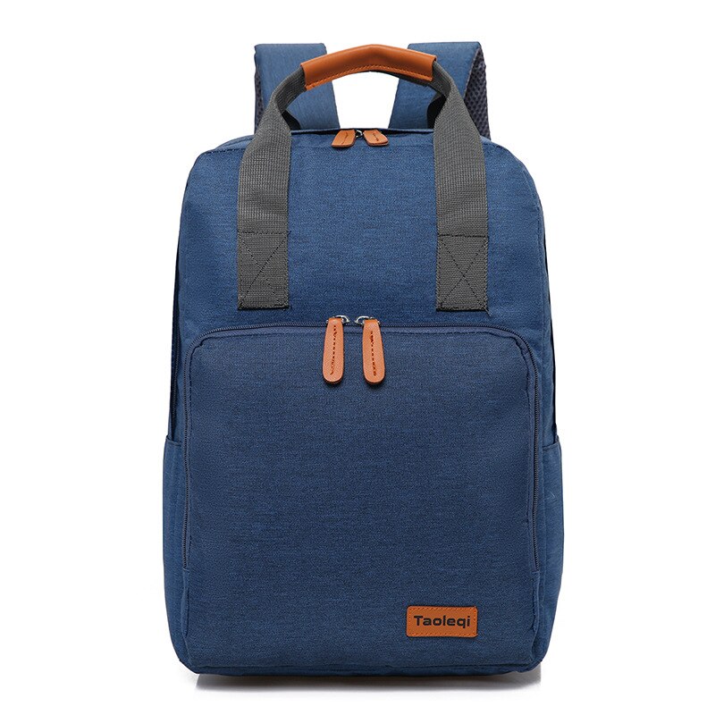 Canvas Men's Backpack School Bags For Teenage Girls Boys Waterproof School Bag Laptop Backpack Women Mochila: Blue