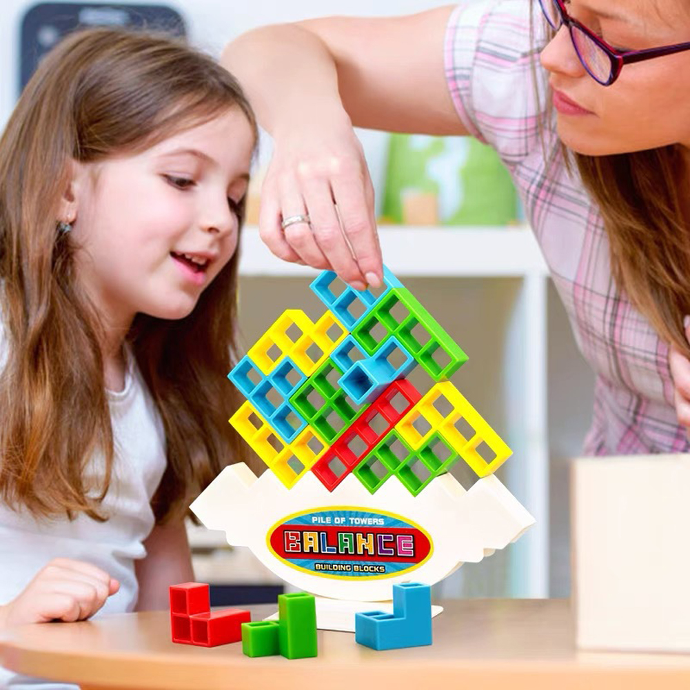 Giochi da tavolo impilabili sull'equilibrio Bambini Adulti Torre Block Giocattoli per feste in famiglia Giochi da viaggio Ragazzi Ragazze Puzzle Blocchi di costruzione Giocattolo