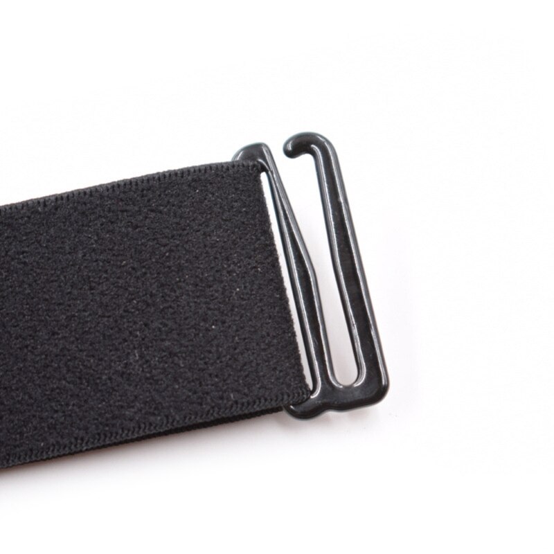 2 stk nylon elastiske ben seler plast låseklemmer skjorte holder stropper sort
