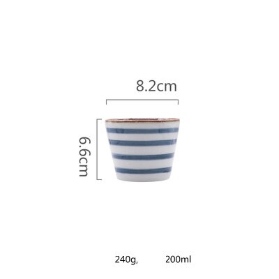 Antowall japanilaiset allelasitetut teekupit kaupalliset japanilainen keittiö ravintola kupit tuoreet kupit käsinmaalatut 200ml kuppia: B2