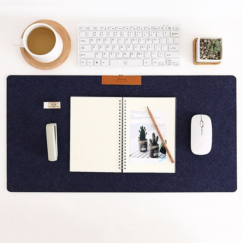 Bureau Organizer Computer Bureau Mat Antislip Wolvilt Laptop Kussen Bureau Mat Moderne Tafel Toetsenbord Muismat Kantoor accessoires