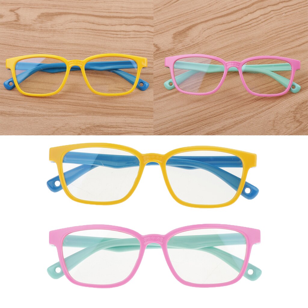 2 pacchetto Bambini Eyeglasse Luce Blu-blocco Pieghevole cornice per Bambini Occhiali da suola unisex Occhiali