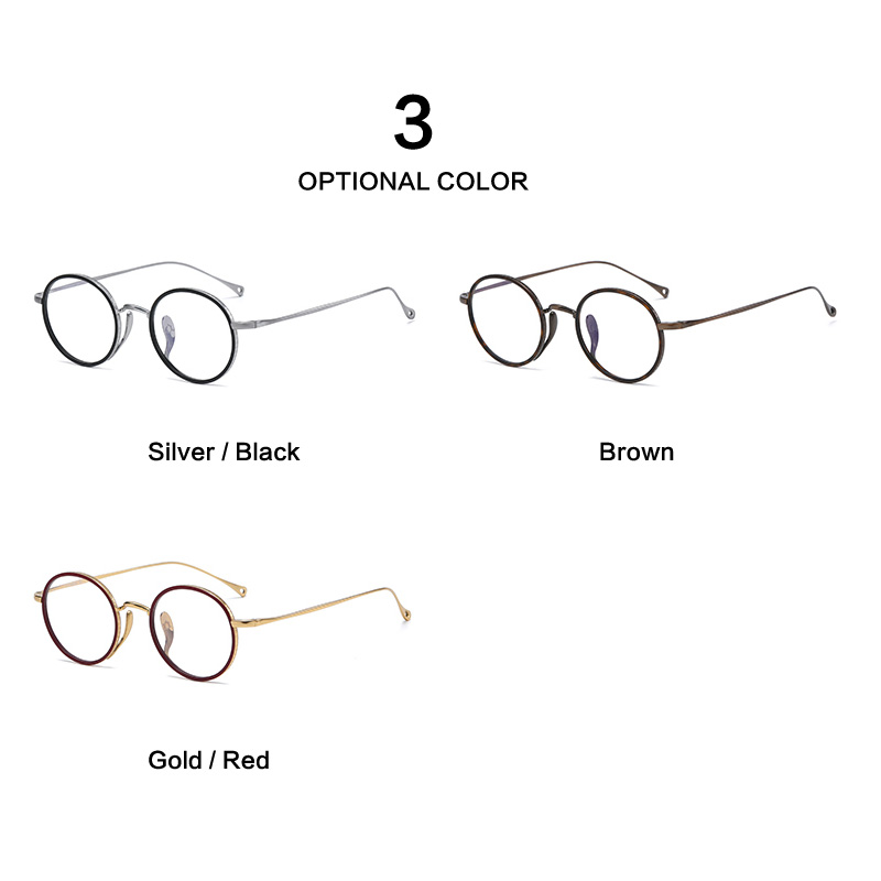Lunettes en titane pour hommes, monture japonaise de luxe, myopie optique, Prescription acétate, rétro Vintage, petites lunettes de